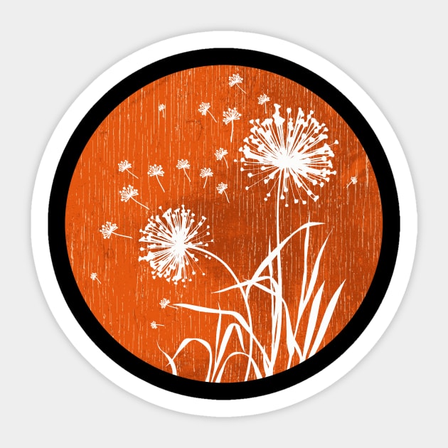 Dandelions By The Rain Sticker by Goldquills